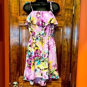 Hi Low Tropical Floral Sundress